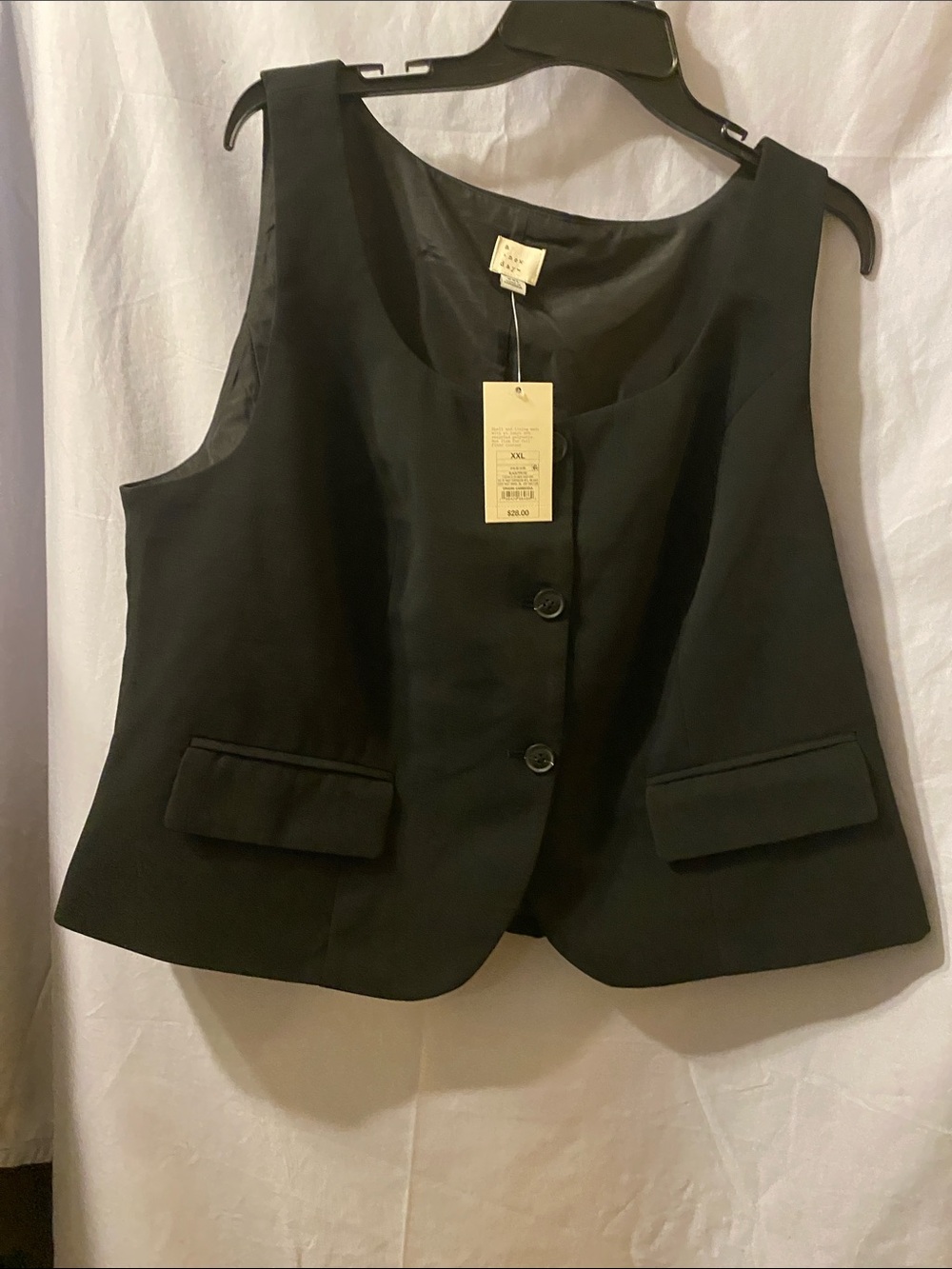 a new day Black Button-Front Women's Vest
